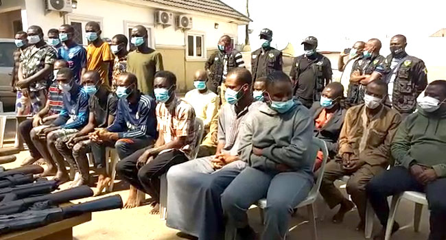 banditry:-police-parade-26-suspects-in-abuja